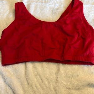 Red crop top